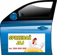 Magnes afisz SPRZEDAŻ JAJ WIEJSKICH tanie REKLAMY