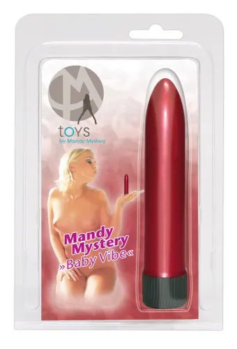 mandy mystery baby vibe mini wibrator czerwony metaliczny 13cm na Arena.pl
