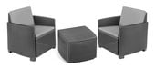 ZESTAW MEBLI OGRODOWYCH PANAMA KAWOWY BOX 2w1 SOFA
