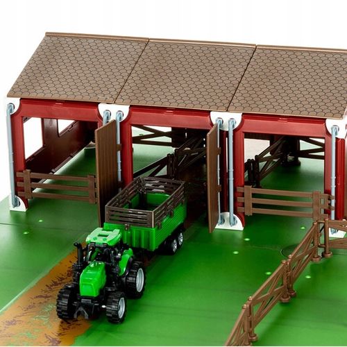 Traktor z Przyczepą Zestaw Dla Dzieci Farma Gospodarstwo Zwierzęta Stodoła na Arena.pl