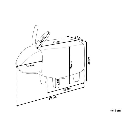 Pufa zwierzak biała BUNNY na Arena.pl