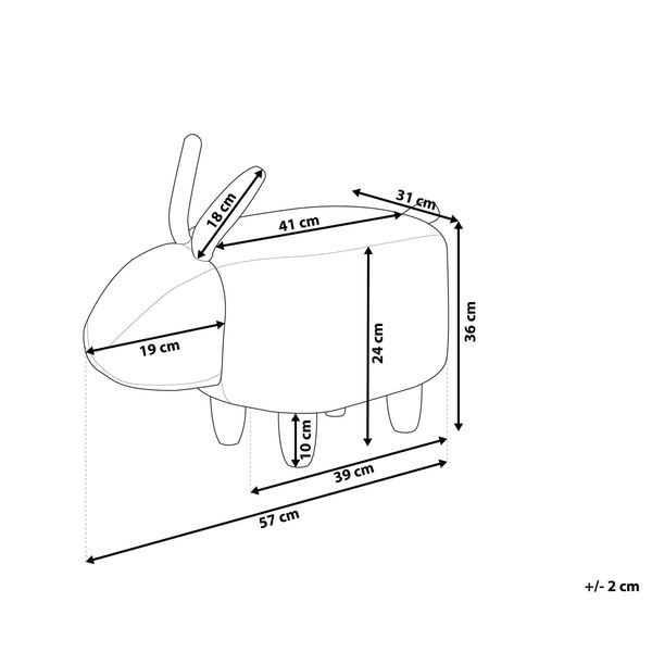 Pufa zwierzak biała BUNNY zdjęcie 9