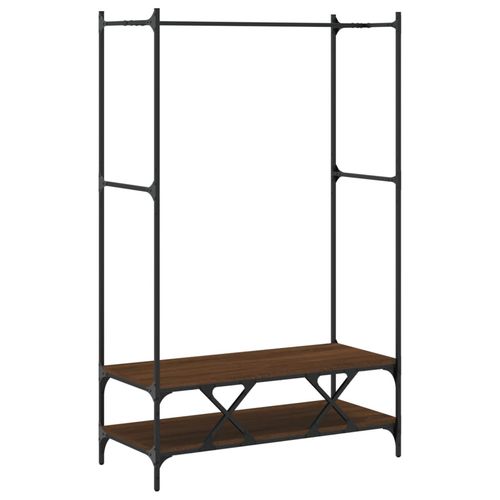 Wieszak na ubrania, z półkami, brązowy dąb na Arena.pl