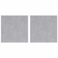 Płytki w Szachownicę 2 pcs Srebrny 30 x 30 cm Aluminium