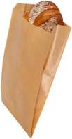 torebki papierowe fałdowe szare 120 x 50 x 250mm a'1000 02163