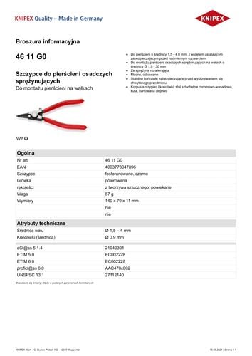 szczypce segera bez otworów 140mm 1,5-4 46 11 g0 - kn 46 11 g0 na Arena.pl