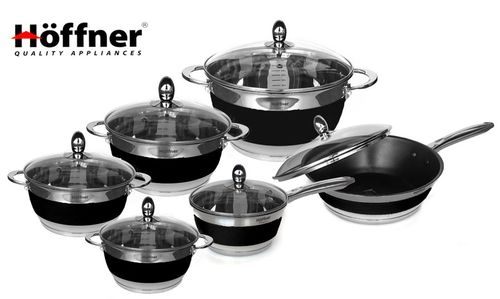 GARNKI HOFFNER ELEGANCE BLACK 12 ELE. [HF-9969-BK] na Arena.pl