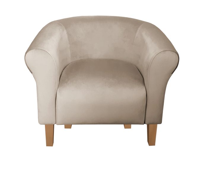 Fotel Milo nogi buk jasny szary beż MG09 zdjęcie 2