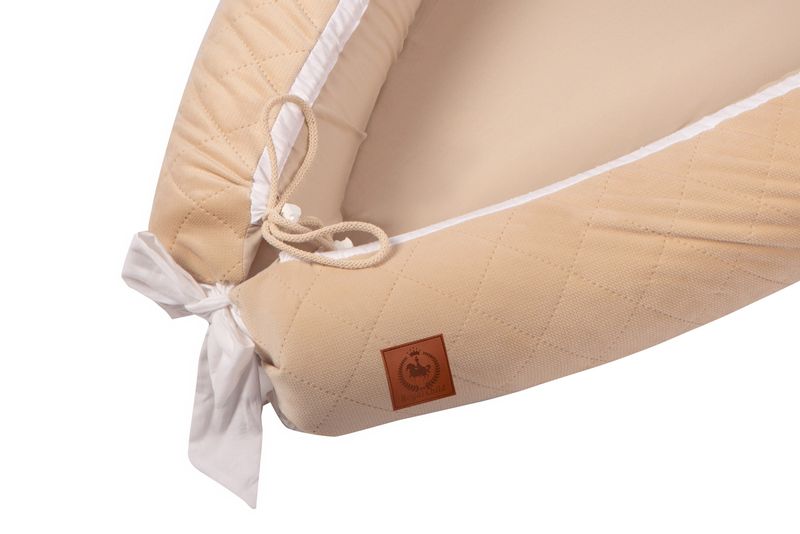 Kokon niemowlęcy kremowy VELVET SOFT zdjęcie 7