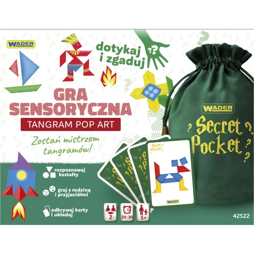 Play&Fun. Gra sensoryczna Secret Pocket Tangram Pop Art 42522 na Arena.pl