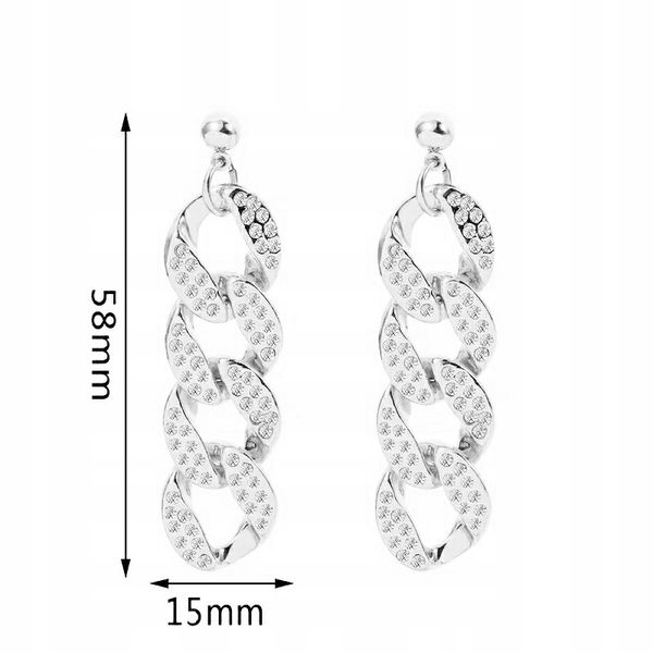 16 0112 Kolczyki Eleganckie przeplatane śliczne ogniwka zdjęcie 10