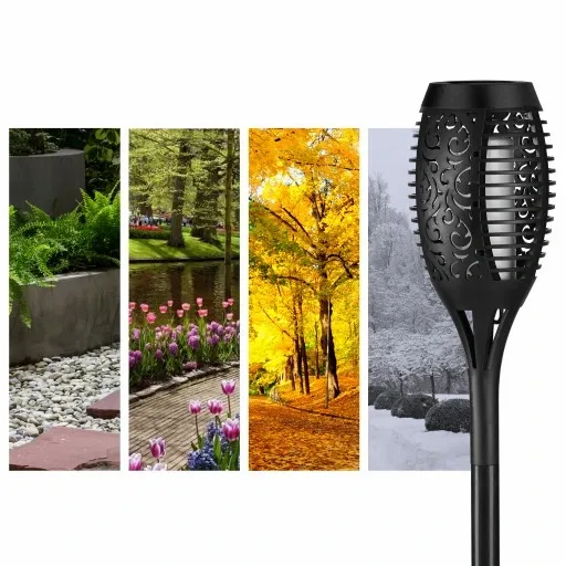 6x Lampa solarna LED POCHODNIA efekt OGIEŃ PŁOMIEŃ zdjęcie 4