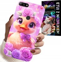 ETUI DO HUAWEI Y7 2018 - SŁODKA KACZUCHA, KACZKA NA RÓŻOWYM TLE
