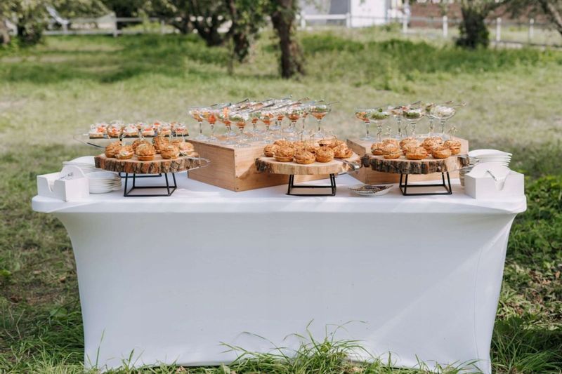 Pokrowiec na stół cateringowy BIAŁY 180cm zdjęcie 9