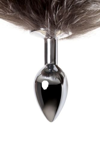 silver anal plug with a fox tail na Arena.pl
