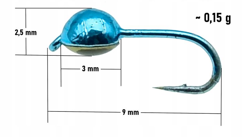 Mormyszka Wolframowa Podlodowa z oczkiem zdjęcie 2