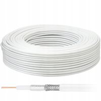 PRZEWÓD KABEL ANTENOWY KONCENTRYCZNY GRUBY 4K FULL HD RG6 U TV SAT 100M