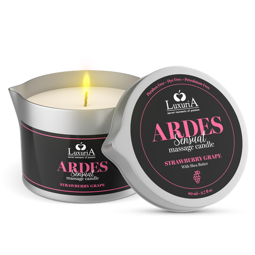 luxuria ardes massage candle strawberry grapes 80ml intimateline na Arena.pl