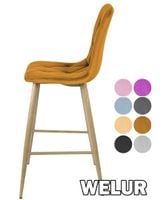 Krzesło barowe BORGO BAR VELVET NICE hoker