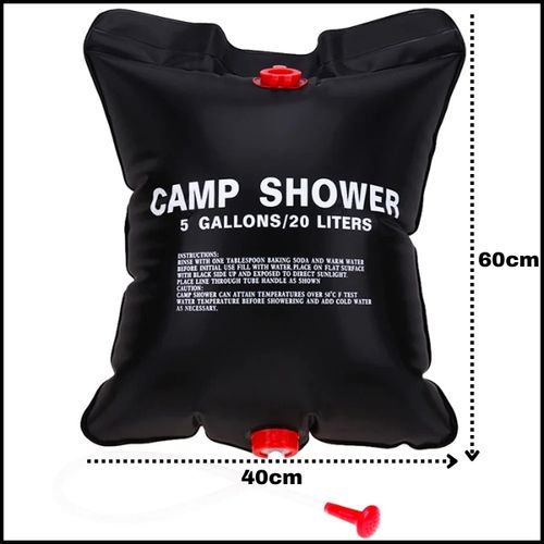 PRYSZNIC SOLARNY 20L KEMPINGOWY TURYSTYCZNY POLOWY BIWAKOWY NAGRZEWA WODĘ na Arena.pl