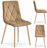 Krzesło LIBRA - brązowy aksamit / nogi kolor drewna