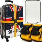 POKROWIEC OCHRONNY NA ŚREDNIĄ WALIZKĘ 2X PAS ZABEZPIECZAJĄCY WALIZKI BAGAŻU