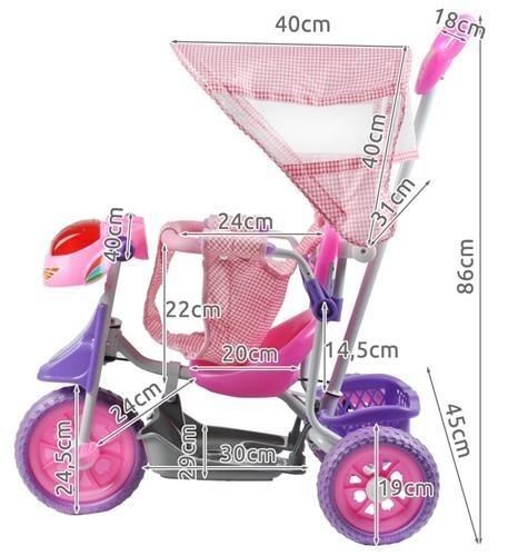 Rowerek trzykołowy basic - różowy na Arena.pl