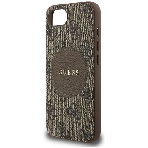 Etui Guess 4G Circle Classic Logo MagSafe do iPhone 16e brązowy na Arena.pl