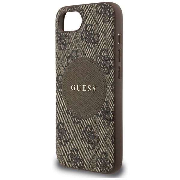 Etui Guess 4G Circle Classic Logo MagSafe do iPhone 16e brązowy zdjęcie 6