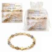 Bransoletka Damska Różaniec Agat Pasiasty Prezent na Komunię Bierzmowanie