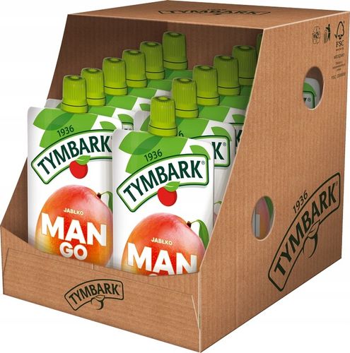 Mus 100% Tymbark Mango Banan Jabłko owoce 12x 120g na Arena.pl