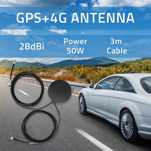 Qoltec Antena GPS + 4G, GLONASS dookólna 28dBi 50W 2xSMA męski Zewnętrzna na Arena.pl