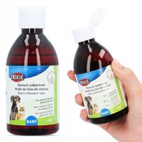 TRAN WĄTROBY DORSZA 250 ml Olej WITAMINA D3 Psa Kota ODPORNOŚĆ Sierść Skóra