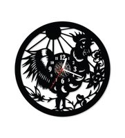 Zegar ścienny z płyty winylowej Kogut 51.5