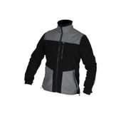 BLUZA POLAROWA ZE WSTAWKAMI, 280G/M2, ROZM.S, CZARNO-SZARA, DEDRA BH6PA1-S