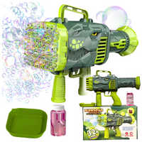 duża bazooka do baniek zielona dinozaur