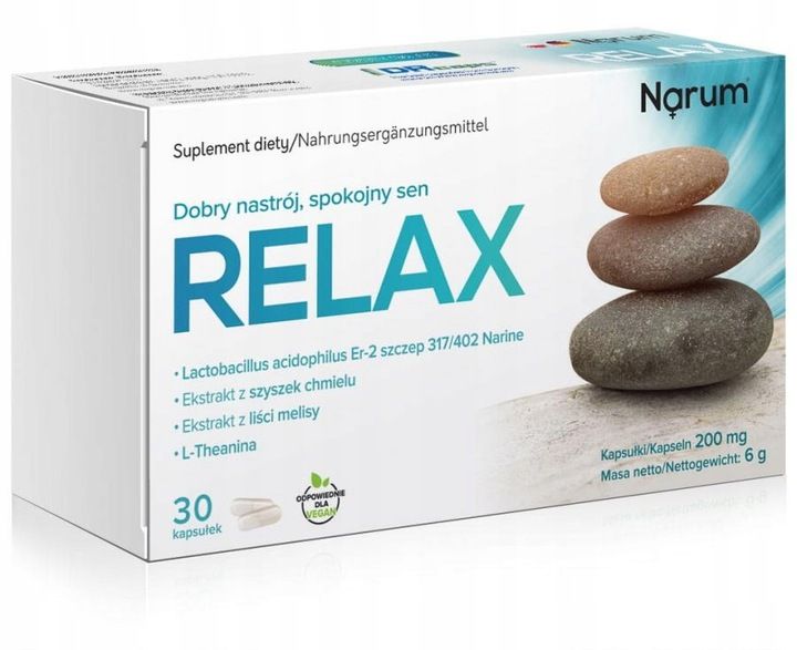 Narum Narine Relax 200 mg Probiotyk, 30 kapsułek zdjęcie 1