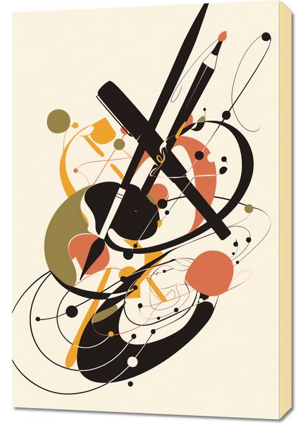 Obraz 60x90cm Abstrakcyjny Rapsod zdjęcie 1