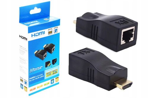 EXTENDER HDMI PRZEZ ZŁĄCZE RJ45 CAT 5E/6 30M 4K na Arena.pl