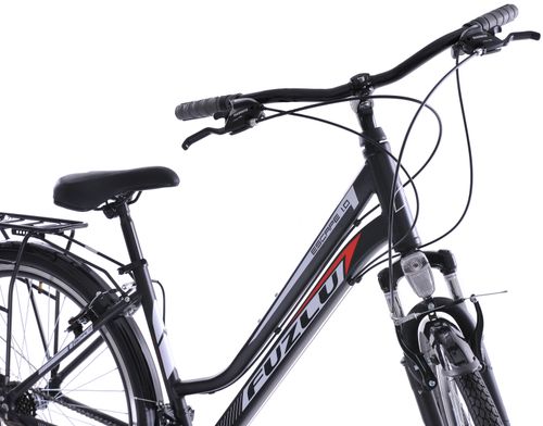 Rower trekkingowy 28 Fuzlu Escape 1.0 Lady (18") czarny/czerwony/biały mat na Arena.pl