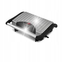 Kontaktowy grill elektryczny niktrade 326158174 srebrny/szary 750 W