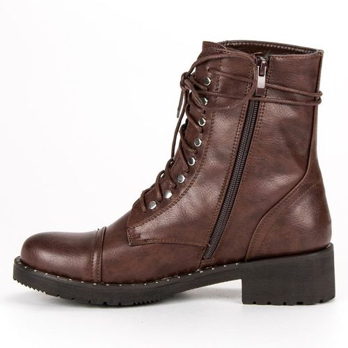 Brązowe wiązane botki r.40 na Arena.pl