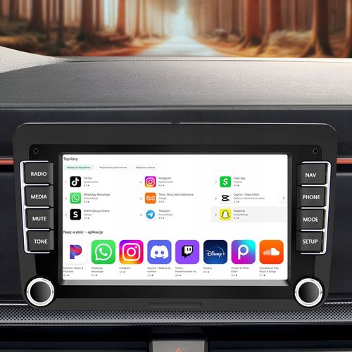 RADIO SAMOCHODOWE do VOLKSWAGEN VW SKODA SEAT 7" ANDROID CARPLAY GPS WIFI na Arena.pl