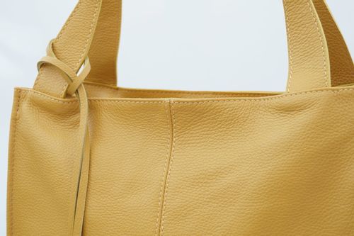 VERA PELLE torebka damska skórzana shopper klasyczna na ramię V074 c.taupe na Arena.pl