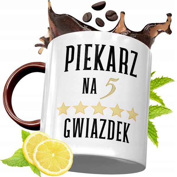 Kubek Bordowy Dla Piekarza Na Urodziny Prezent Z Nadrukiem Ze Zdjęciem zdjęcie 1