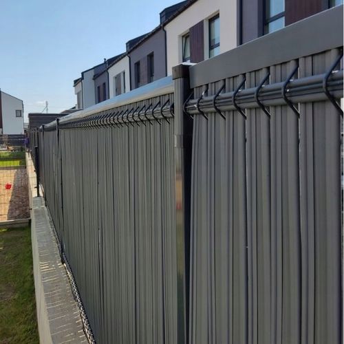 GRAFITOWA OSŁONA NA PŁOT LISTWY NA OGRODZENIE PANELE LAMELE 122X250CM na Arena.pl