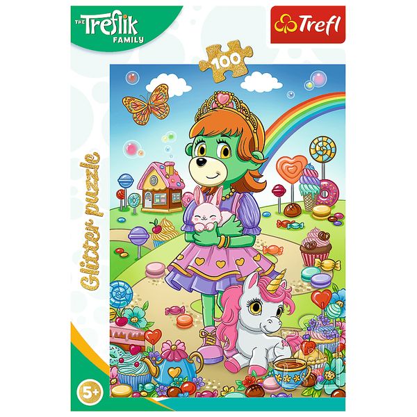 Puzzle 100 Glitter Brokatowe Trefliki 14833 zdjęcie 13