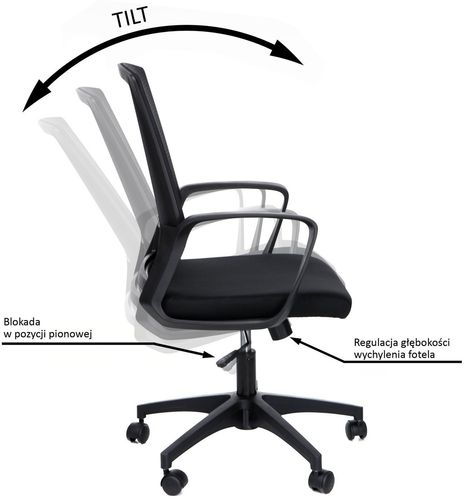 Fotel biurowy 2601 Czarny na Arena.pl