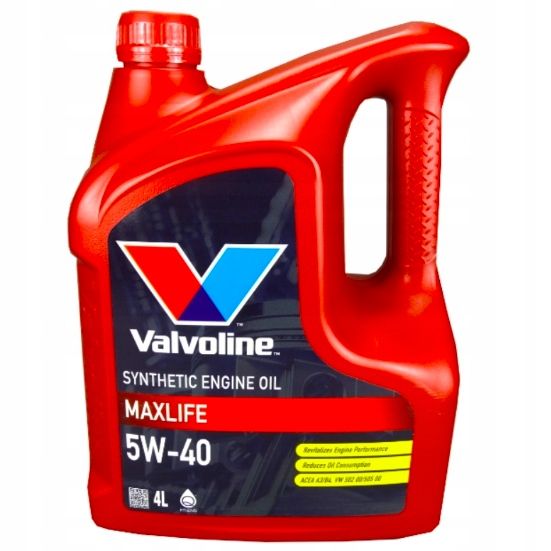 OLEJ VALVOLINE MAXLIFE SYNTHETIC 5W40 4L zdjęcie 1