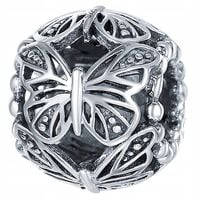 Zawieszka CHARMS MOTYLEK srebro 925 srebrny koralik motyl charms pr S925